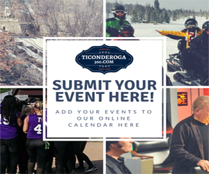 Submit your event to Ticonderoga360.com for free